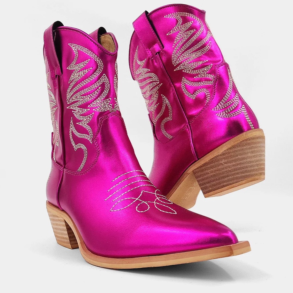 Metallic Western Cowboy Boots